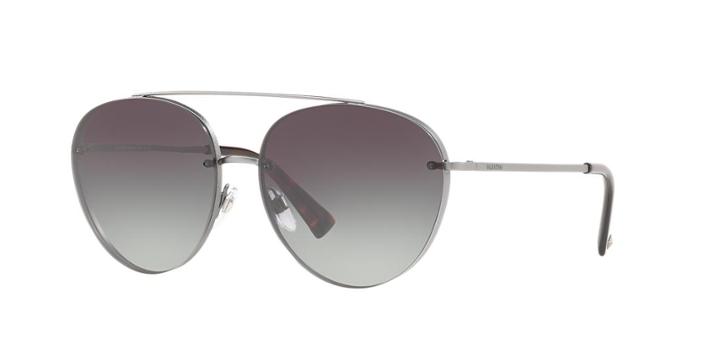 Valentino Va2009 58 Gunmetal Matte Aviator Sunglasses