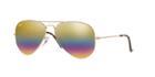 Ray-ban 58 Aviator Rainbow Bronze Sunglasses - Rb3025
