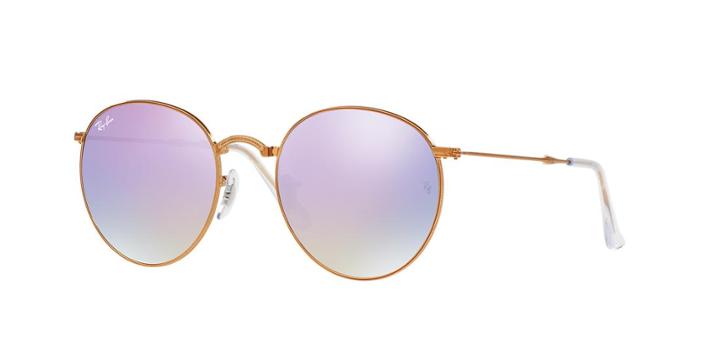 Ray-ban 53 Bronze Round Sunglasses - Rb3532