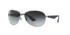 Ray-ban Silver Matte Aviator Sunglasses - Rb3526