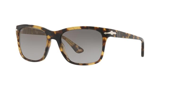Persol 55 Tortoise Square Sunglasses - Po3135s