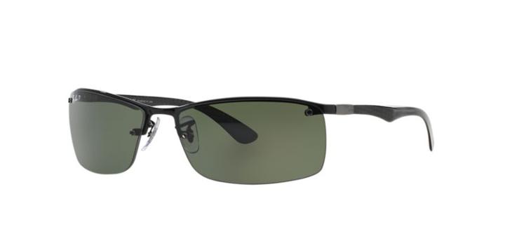 Ray-ban Rb8315 63 Black Rectangle Sunglasses