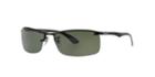 Ray-ban Rb8315 63 Black Rectangle Sunglasses