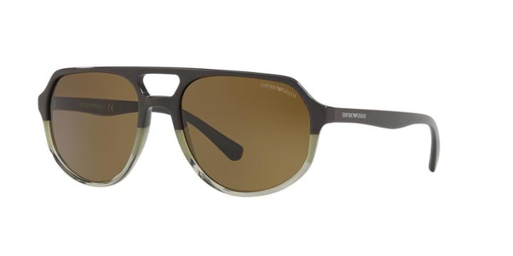 Emporio Armani 57 Green Aviator Sunglasses - Ea4111
