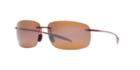 Maui Jim Breakwall Brown Wrap Sunglasses, Polarized