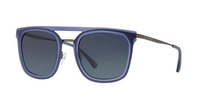 Emporio Armani 54 Gunmetal Matte Square Sunglasses - Ea2062