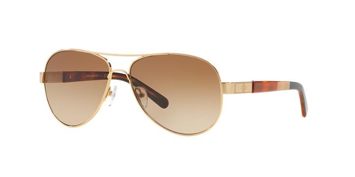 Tory Burch Gold Aviator Sunglasses - Ty6010