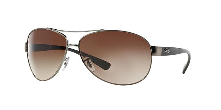 Ray-ban Gunmetal Wrap Sunglasses - Rb3386