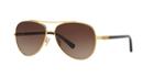 Coach Hc7072b 59 Gold Pilot Sunglasses