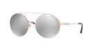 Michael Kors 55 Cabo Rose Gold Round Sunglasses - Mk1027