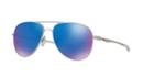 Oakley 60 Elmont M &amp; L Silver Matte Round Sunglasses - Oo4119