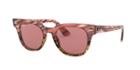 Ray-ban 50 Meteor Pink Square Sunglasses - Rb2168