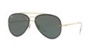 Ray-ban 61 Gold Wrap Sunglasses - Rb3584n