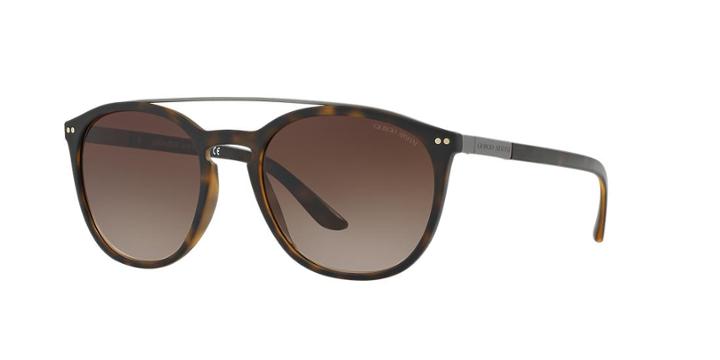 Giorgio Armani 53 Tortoise Matte Panthos Sunglasses - Ar8088