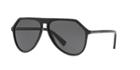 Dolce &amp; Gabbana 59 Black Pilot Sunglasses - Dg4341