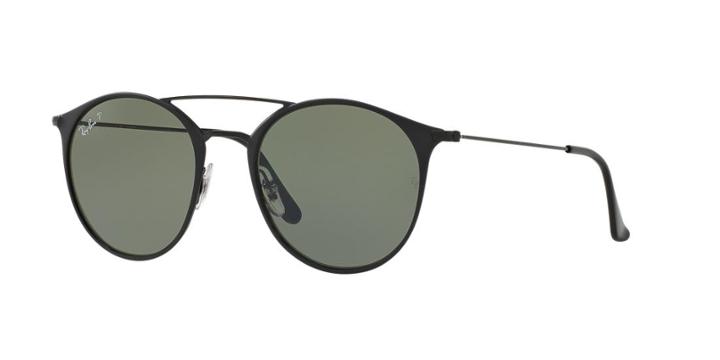 Ray-ban Black Matte Round Sunglasses - Rb3546
