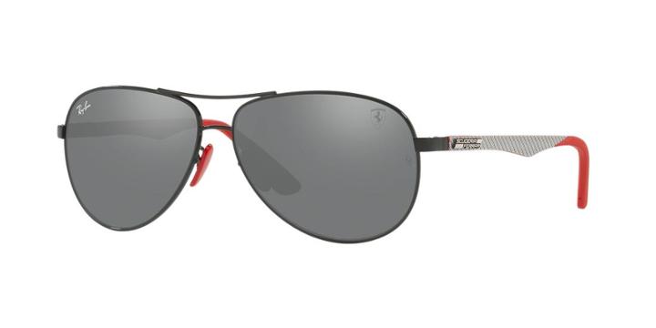 Ray-ban Rb8313m Scuderia Ferrari Black Pilot Sunglasses