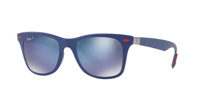 Ray-ban Rb4195m Wayfarer Lite Force Scuderia Ferrari Blue Square Sunglasses