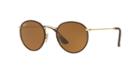 Ray-ban Rb3475q 50 Round Craft Brown Sunglasses