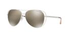 Michael Kors 58 Lai Silver Wrap Sunglasses - Mk1024