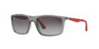 Ray-ban Rb4228m Scuderia Ferrari Grey Rectangle Sunglasses