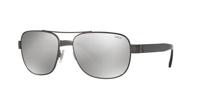Polo Ralph Lauren Gunmetal Matte Square Sunglasses - Ph3101