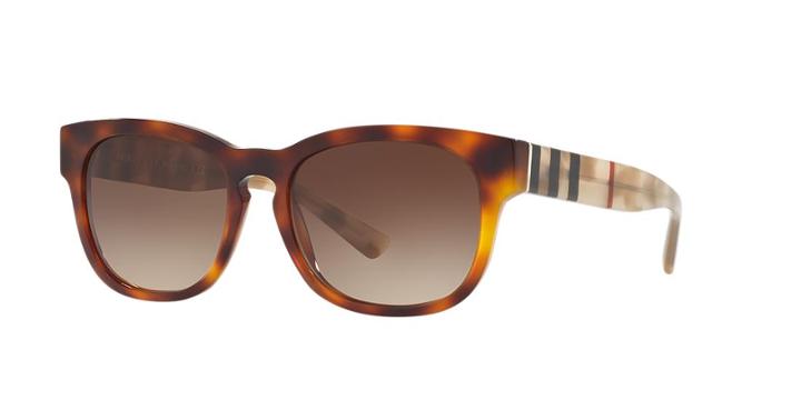 Burberry 55 Tortoise Square Sunglasses - Be4226
