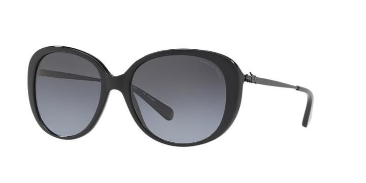 Coach Black Wrap Sunglasses - Hc8215