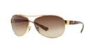Ray-ban 63 Gold Aviator Sunglasses - Rb3386