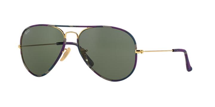 Ray-ban Aviator Full Color Purple Sunglasses - Rb3025jm