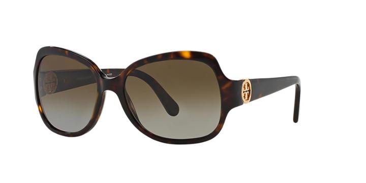 Tory Burch Tortoise Square Sunglasses, Polarized - Ty7059