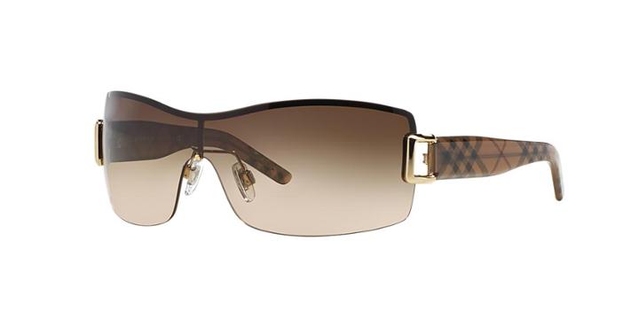 Burberry Gold Square Sunglasses - Be3043