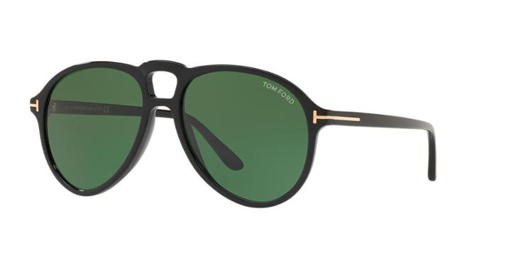 Tom Ford 57 Black Pilot Sunglasses - Ft0645