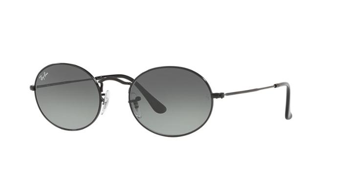 Ray-ban 54 Oval Black Sunglasses - Rb3547n