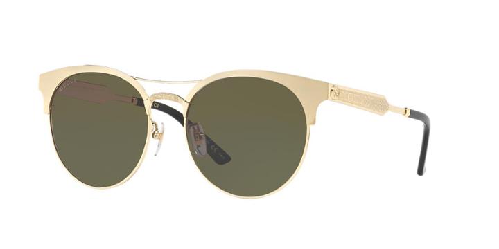 Gucci Gg0075s 56 Gold Round Sunglasses