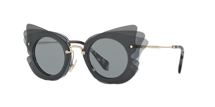 Miu Miu Mu 02ss 63 Grey Square Sunglasses