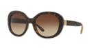 Burberry Tortoise Matte Round Sunglasses - Be4218