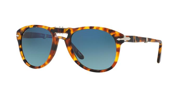Persol 54 Folding Brown Aviator Sunglasses - Po0714