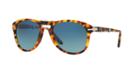 Persol 54 Folding Brown Aviator Sunglasses - Po0714