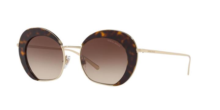 Giorgio Armani 50 Tortoise Round Sunglasses - Ar6067