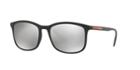 Prada Linea Rossa Ps 01ts 56 Black Matte Rectangle Sunglasses