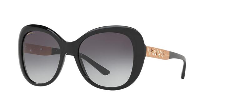 Bvlgari 55 Black Square Sunglasses - Bv8199b