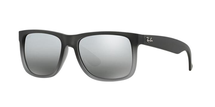 Ray-ban Justin Grey Rectangle Sunglasses - Rb4165 54
