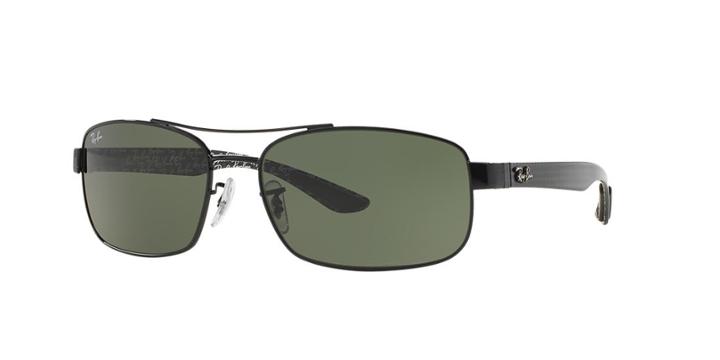 Ray-ban Carbon Fibre Black Rectangle Sunglasses - Rb8316