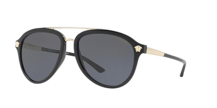 Versace 58 Black Aviator Sunglasses - Ve4341