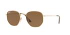 Ray-ban 51 Gold Square Sunglasses - Rb3548n