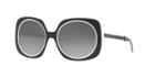 Michael Kors 55 Ula Black Square Sunglasses - Mk2050