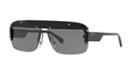 Prada Pr 15us 43 Black Rectangle Sunglasses