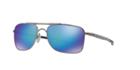 Oakley 62 Gauge 8 Prizm Sapphire Gunmetal Matte Rectangle Sunglasses - Oo4124