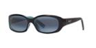 Maui Jim Punchbowl Black Rectangle Sunglasses, Polarized